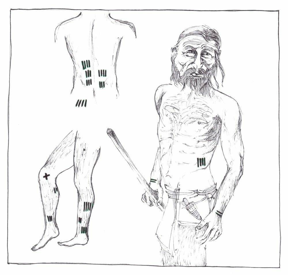 Татуировки у скифских мумий. Культурный код - татуировки, Пазырык, мумии, курганы, скифы
